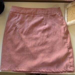 SHEIN Pink Ribbed Mini Pencil Skirt
